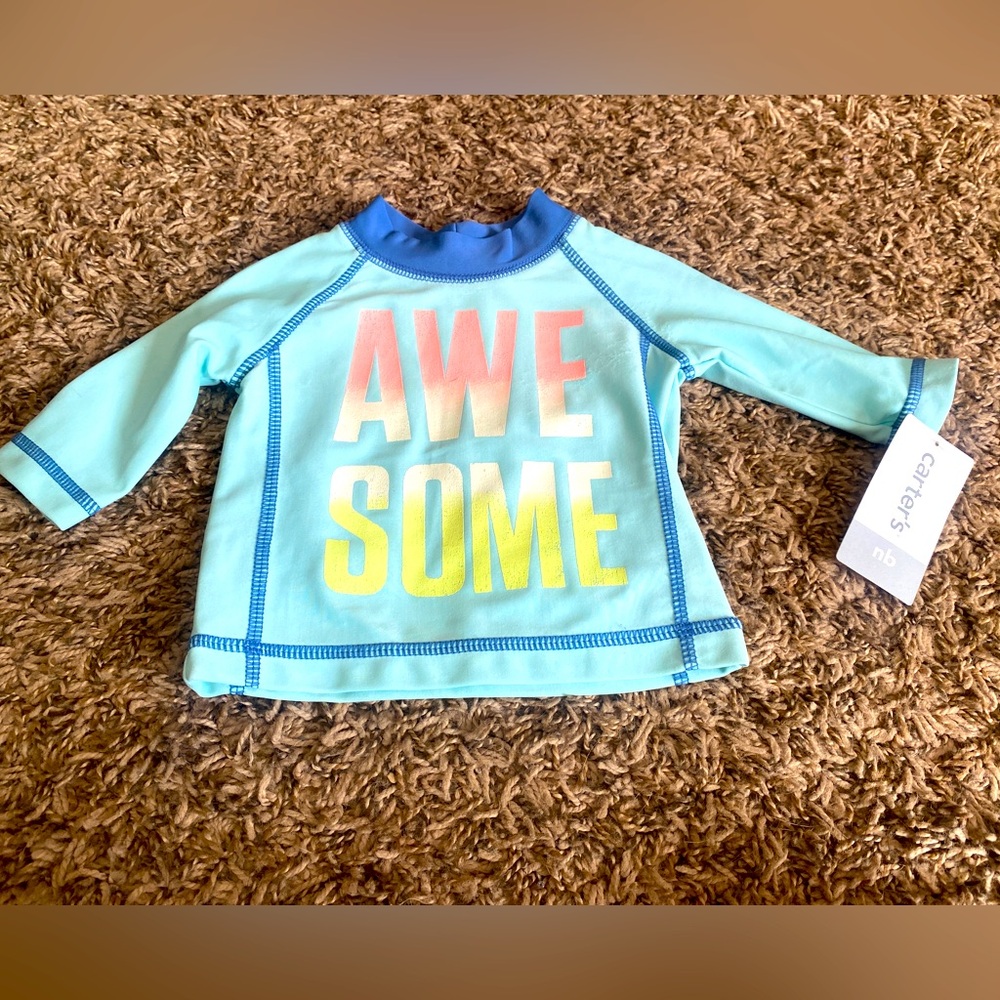 CARTER’S RASHGUARD AQUA NEWBORN UNISEX